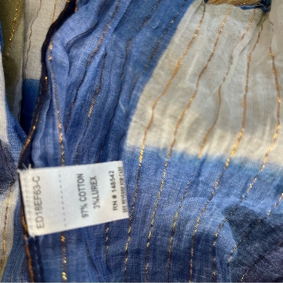 Aratta Silent Journey Kimono-Style Tassel Wrap Top In Blue One Size - Picture 9 of 9